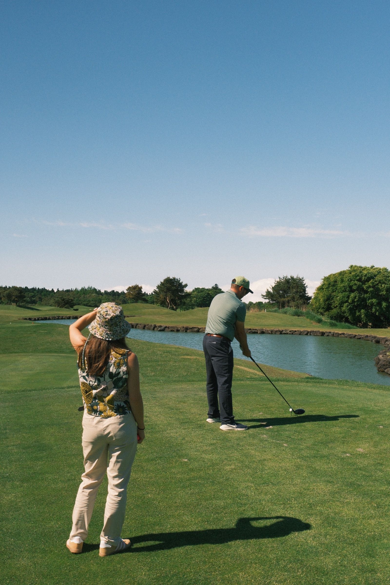 Back out for the afternoon nine at Fuji Classic