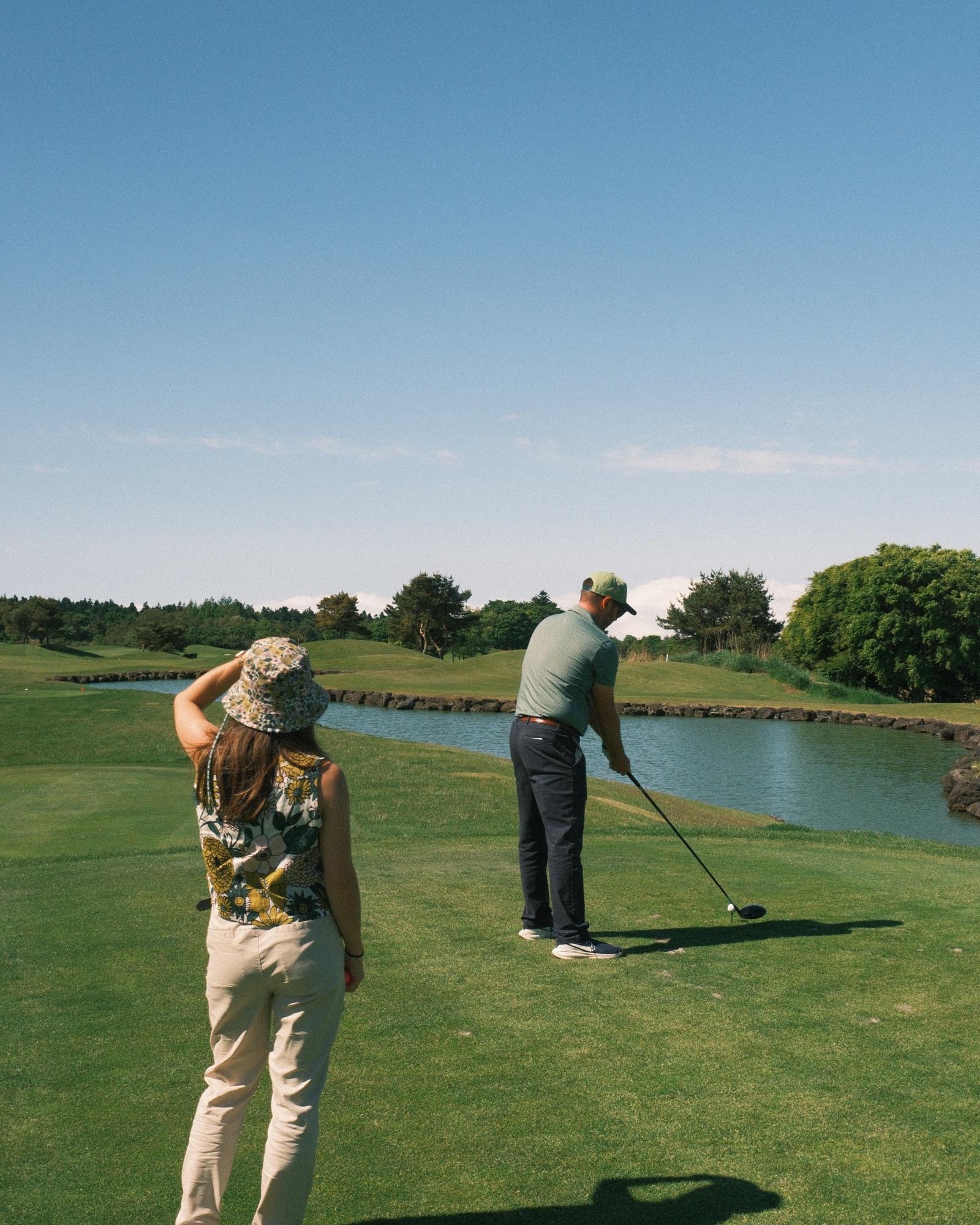 Back out for the afternoon nine at Fuji Classic
