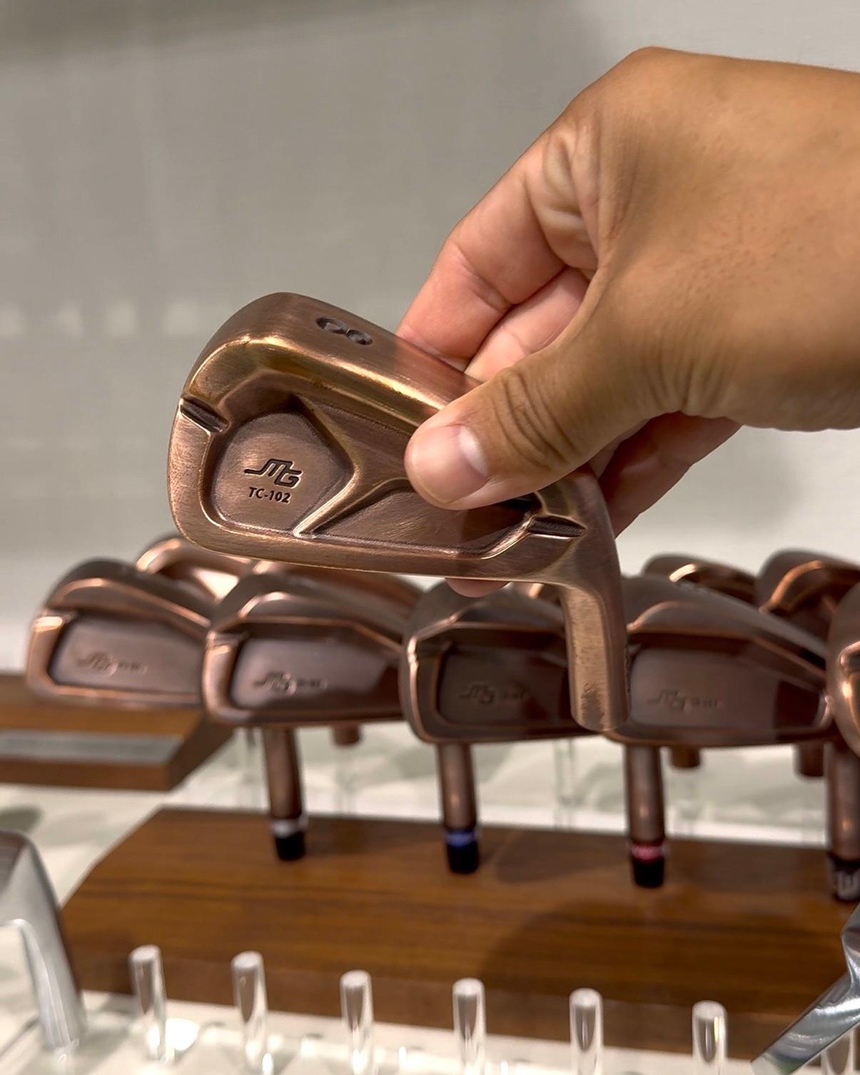 Miura TC-102 iron head in a copper finish