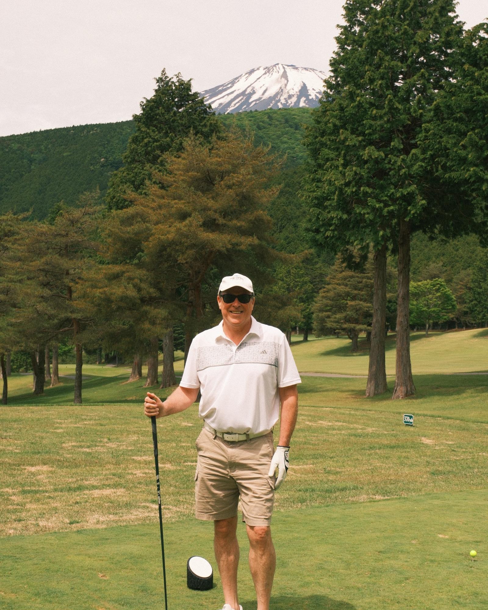 Off the opening tee at Gora Kadan Fuji Golf