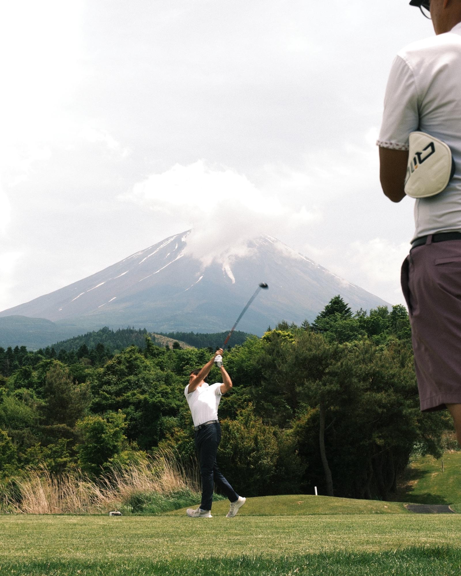 Off the opening tee at Fuji Classic