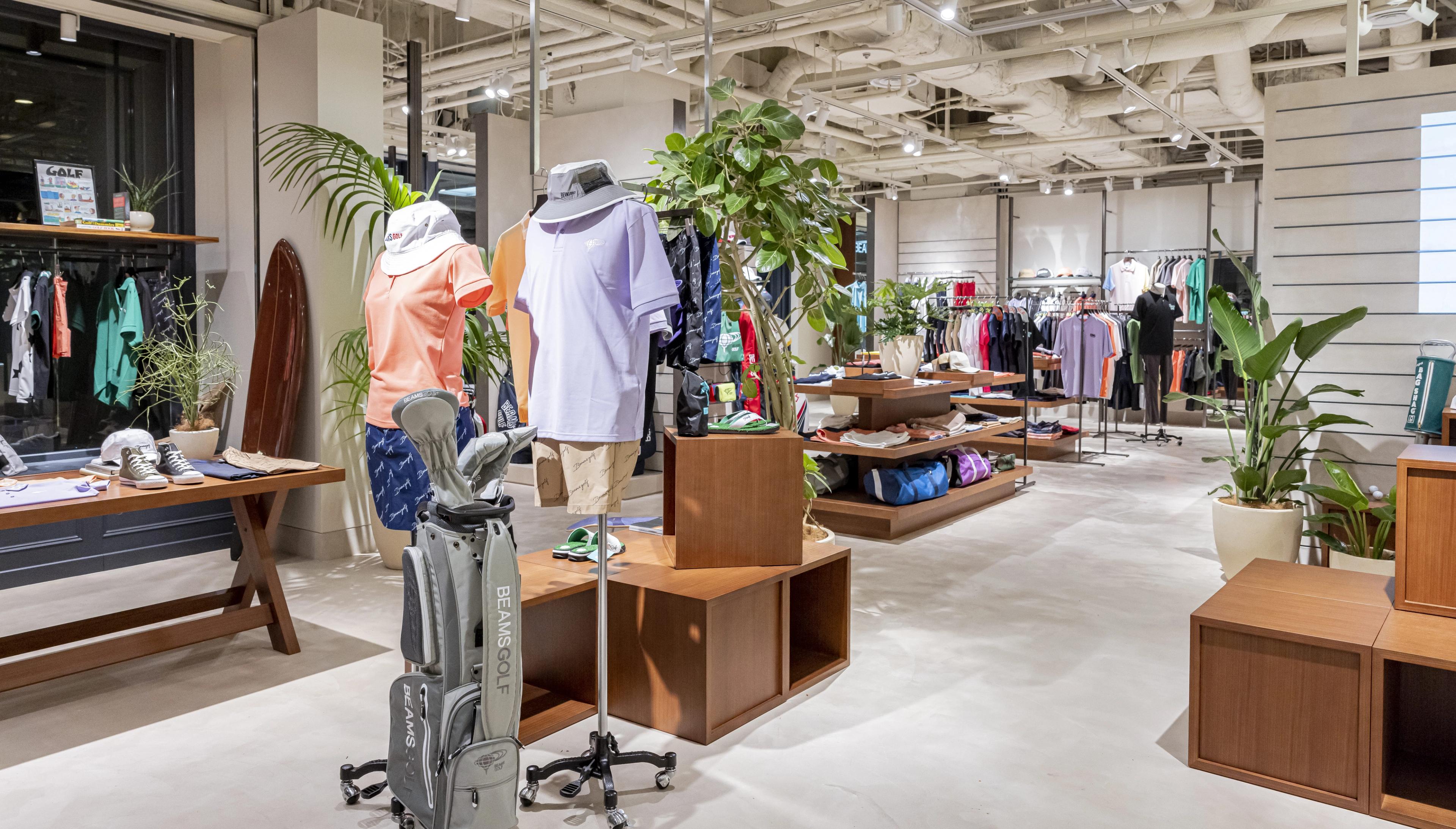 BEAMS GOLF Yurakucho — storefront and interior
