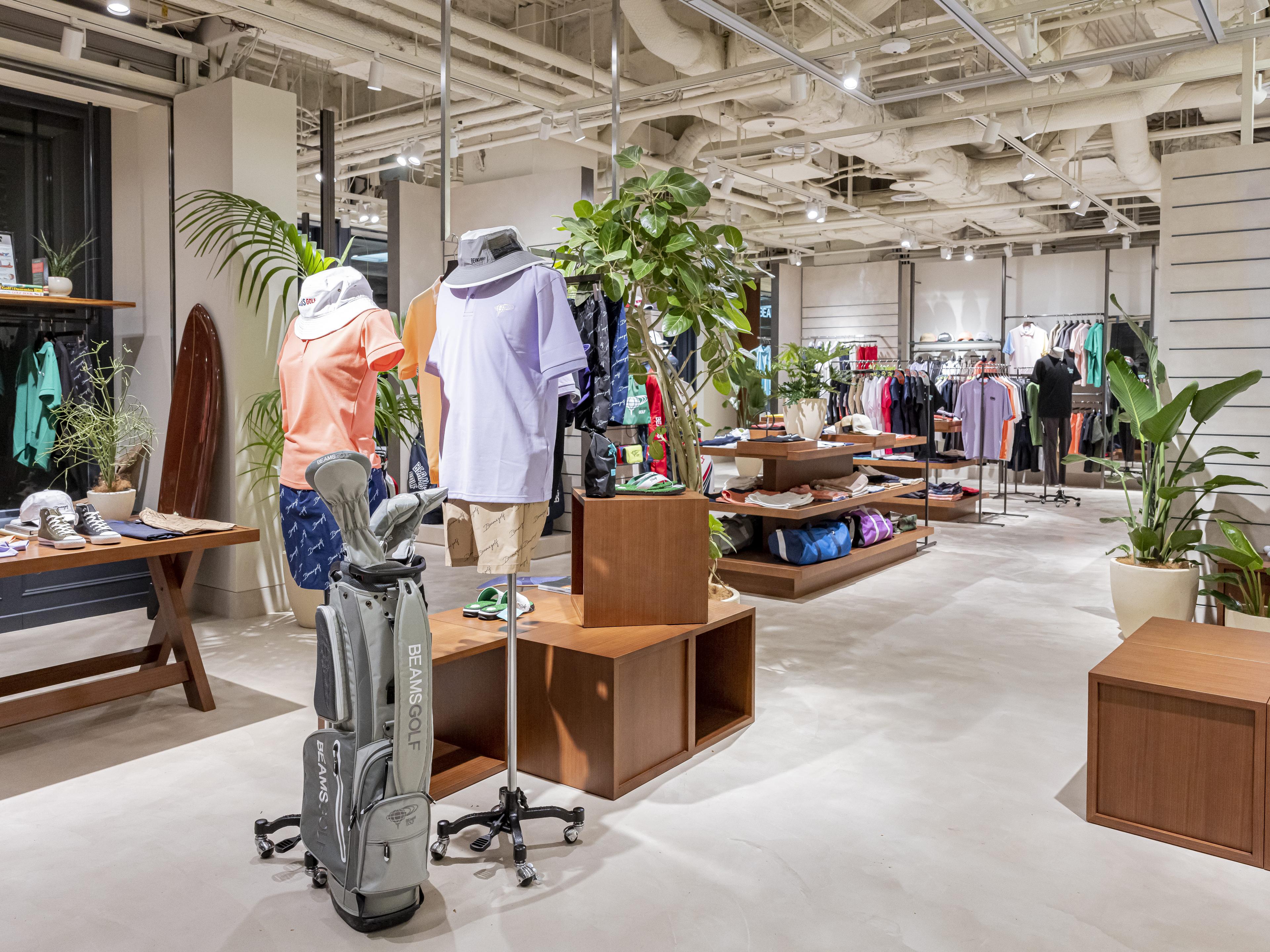 BEAMS GOLF Yurakucho — storefront and interior