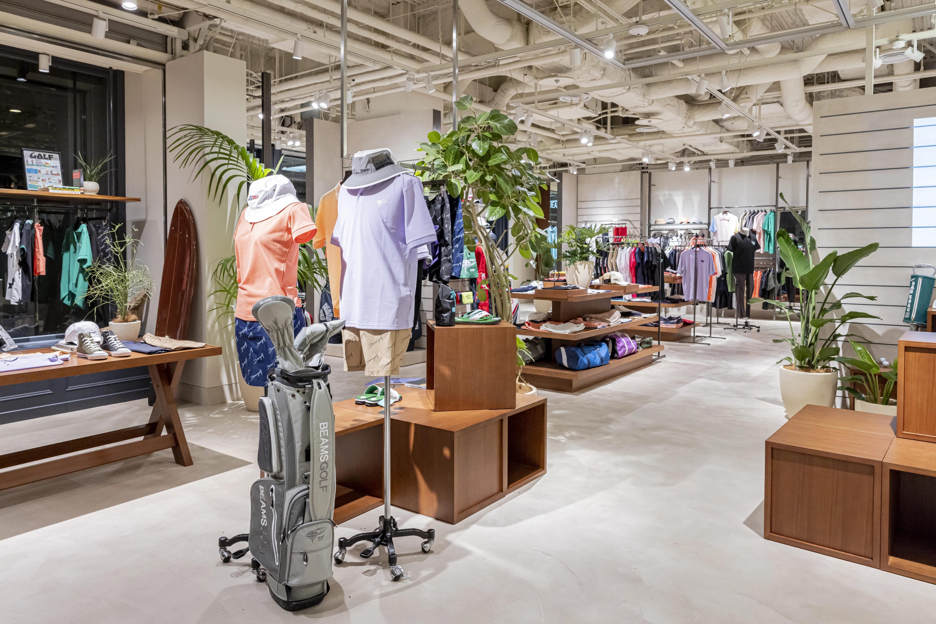 BEAMS GOLF Yurakucho — storefront and interior