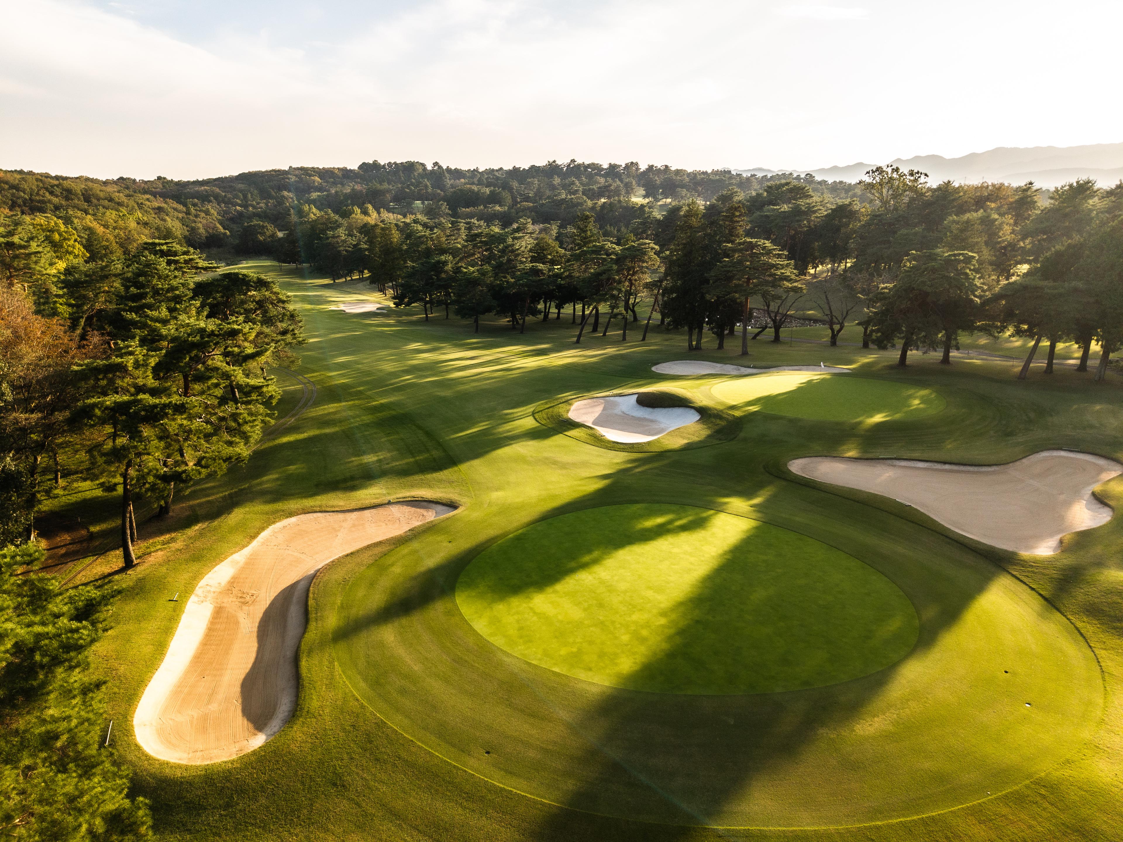Ranzan Country Club — sculpted greens (Saitama, Japan)
