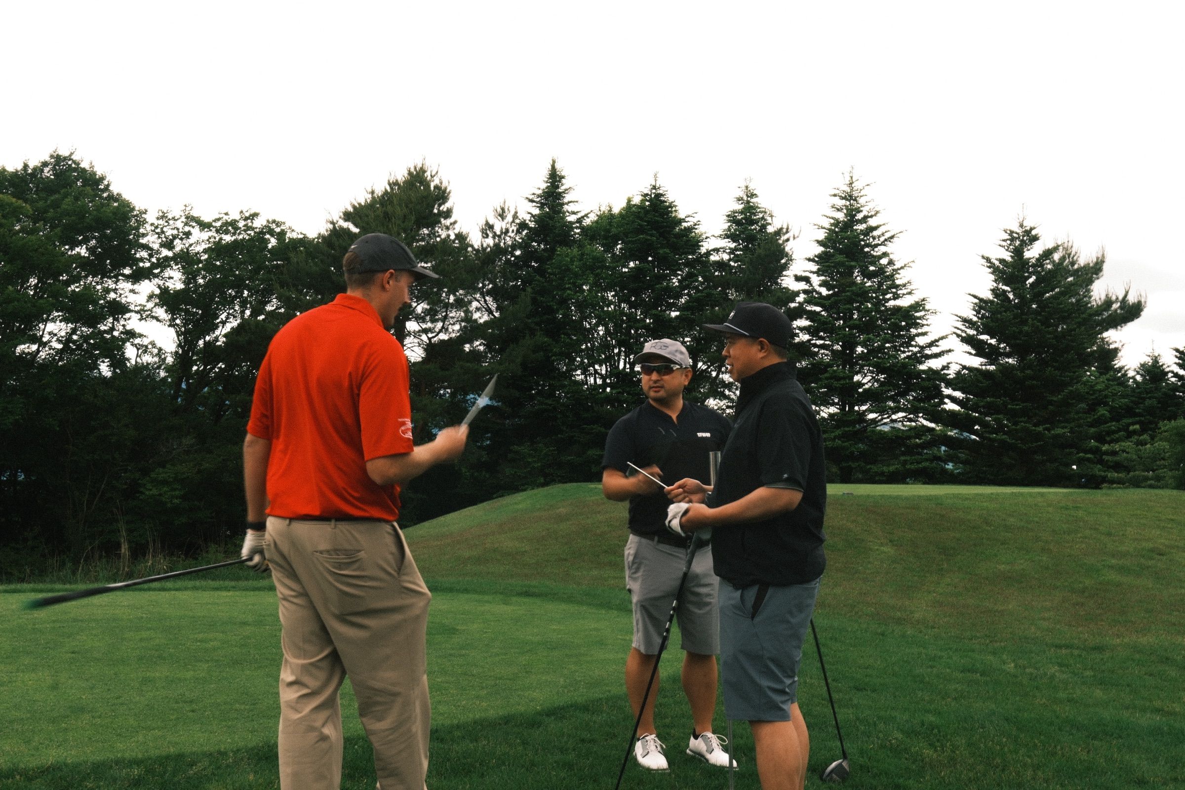Off the opening tee at Fuji Classic