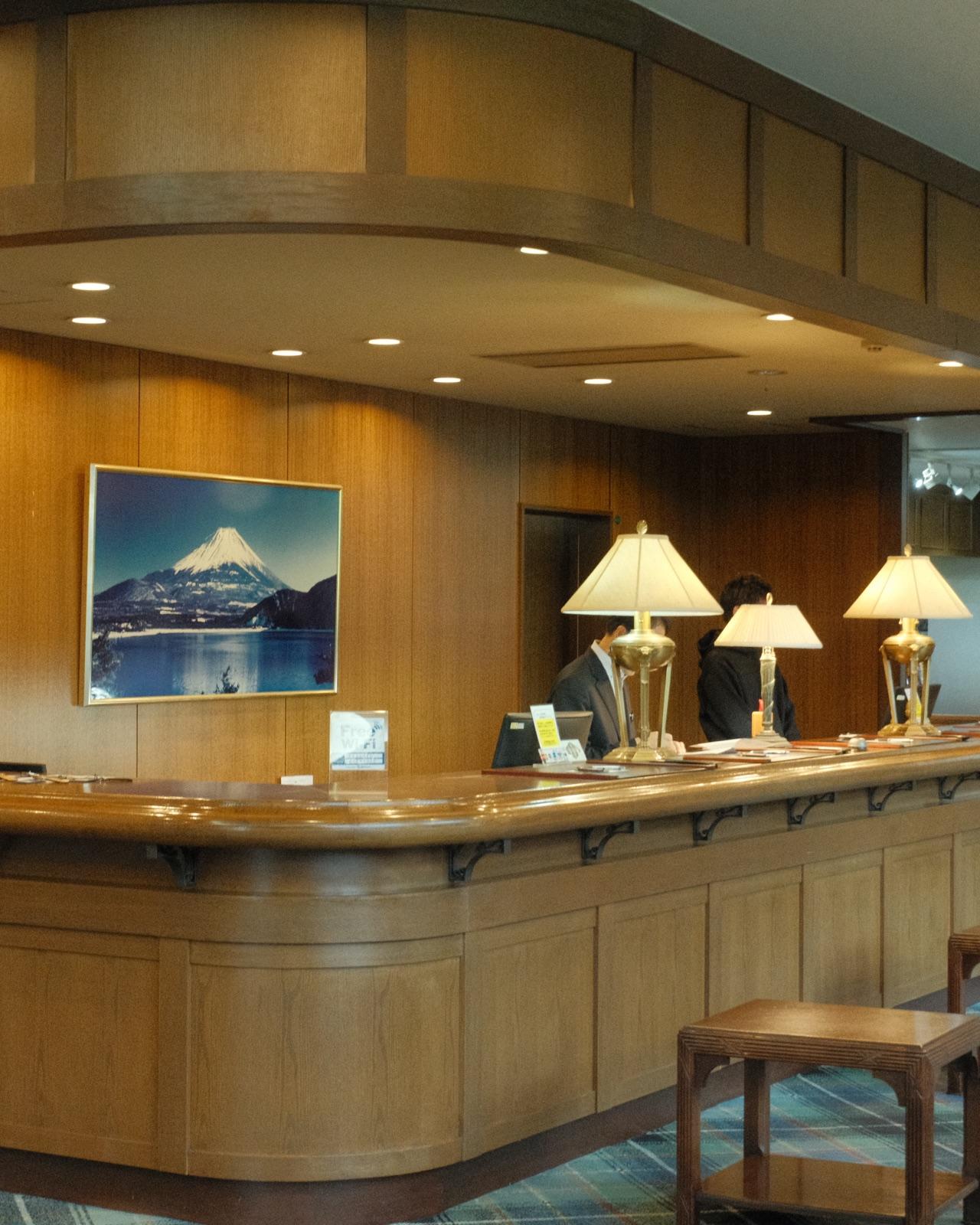Checking in at the Fuji Classic front desk