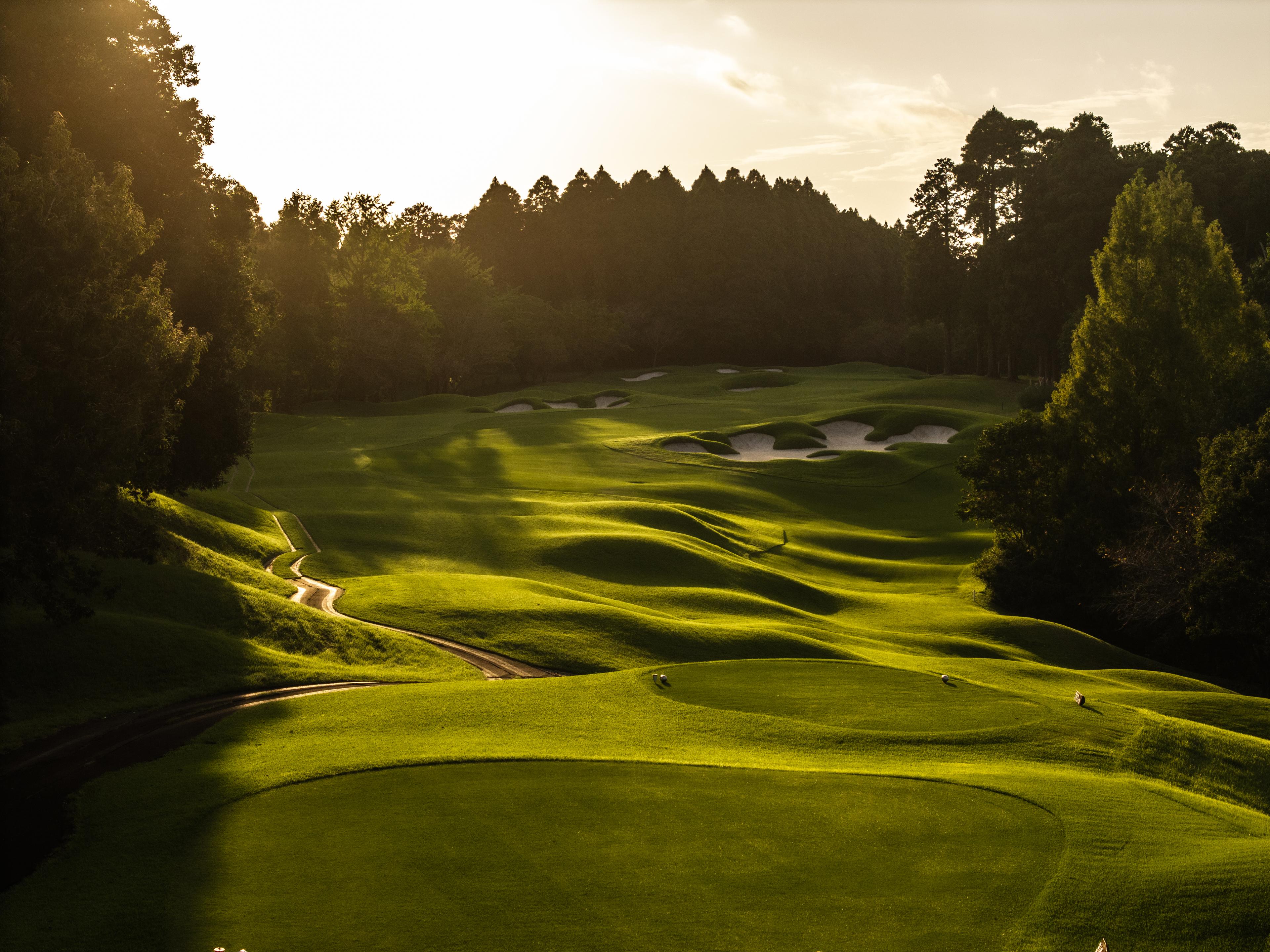 Caledonian Golf Club — sculpted greens (Chiba, Japan)