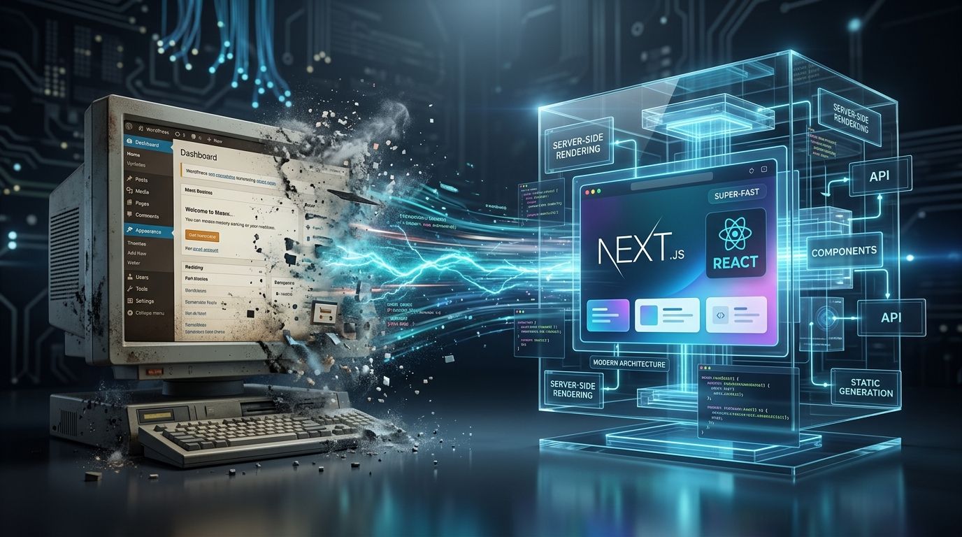 Por qué migrar de WordPress a Next.js 14: Velocidad, Seguridad y Ahorro en Servidores para PyMEs en Chile