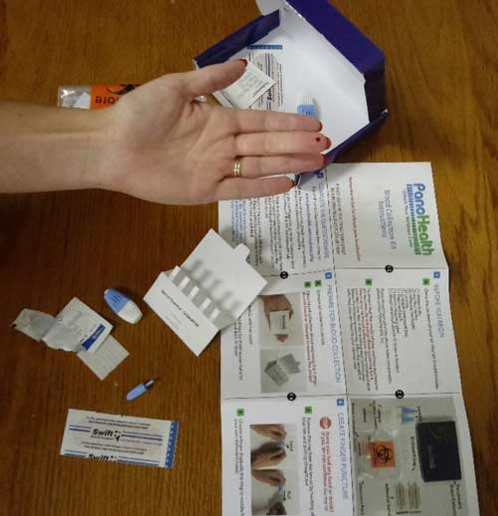 At-home collection with the PanoHealth Blood Collection Kit