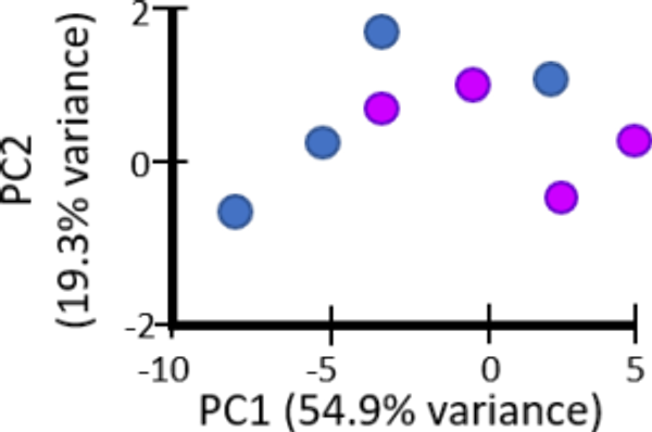 PCA Figure 2 — PCA plot of biomarkers