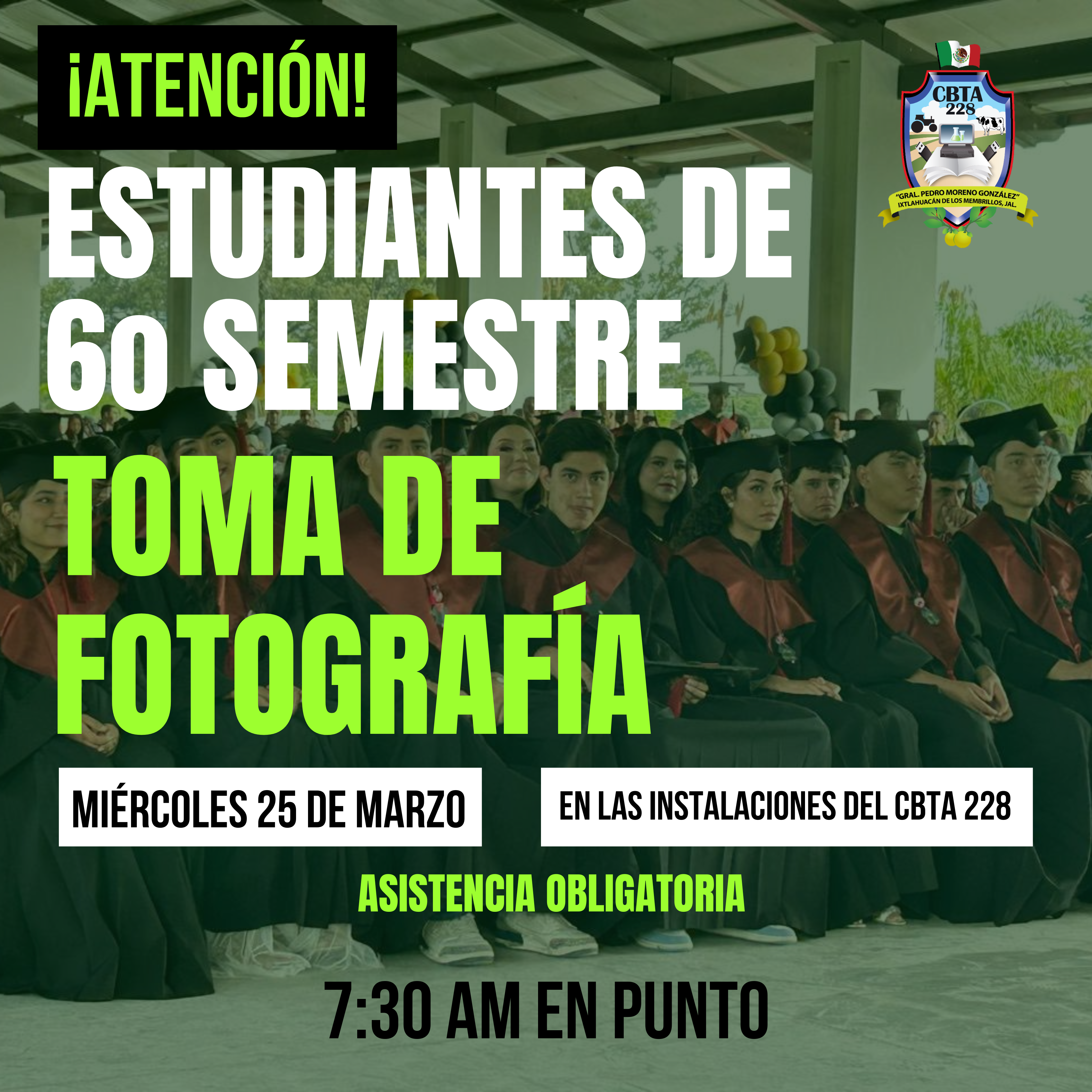 Toma de fotografía Generación 2023 - 2026