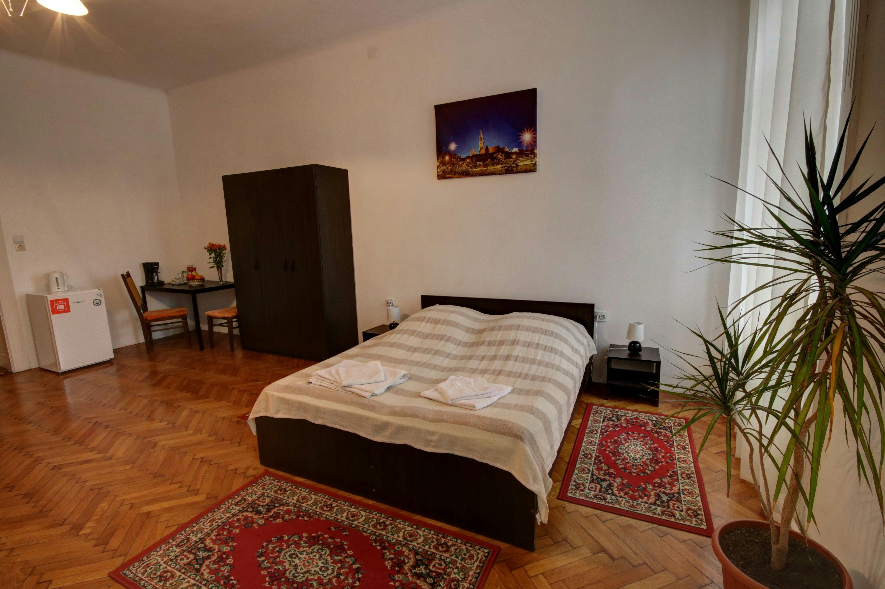 Frigider și spațiu pentru servit masa în cameră