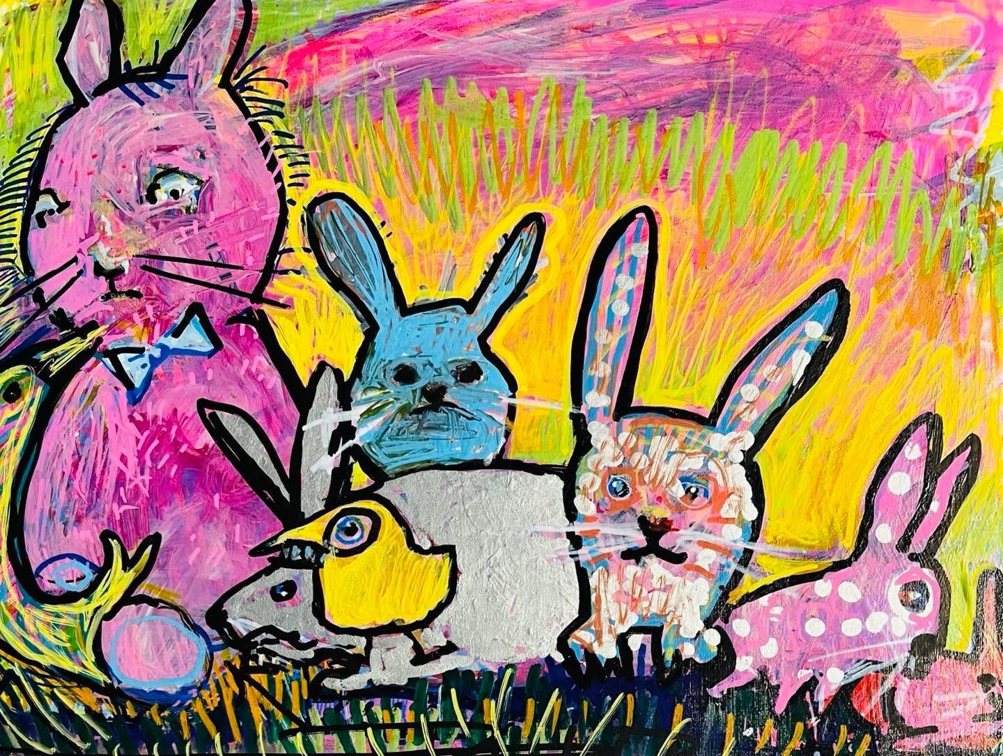 Drawing No. 984, 'After eating so many Cadbury eggs, Peter and his friends had no appetite for hopping down the bunny trail.', posted APR 10, 2022