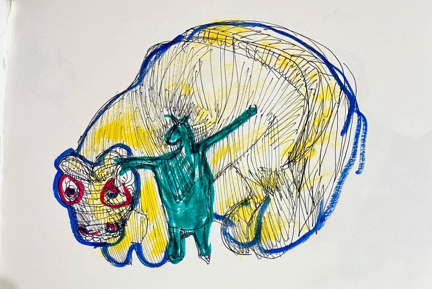 Drawing No. 1,797, 'Alvin's puppy had outgrown his under-the-seat travel carrier.', posted JUN 1, 2024