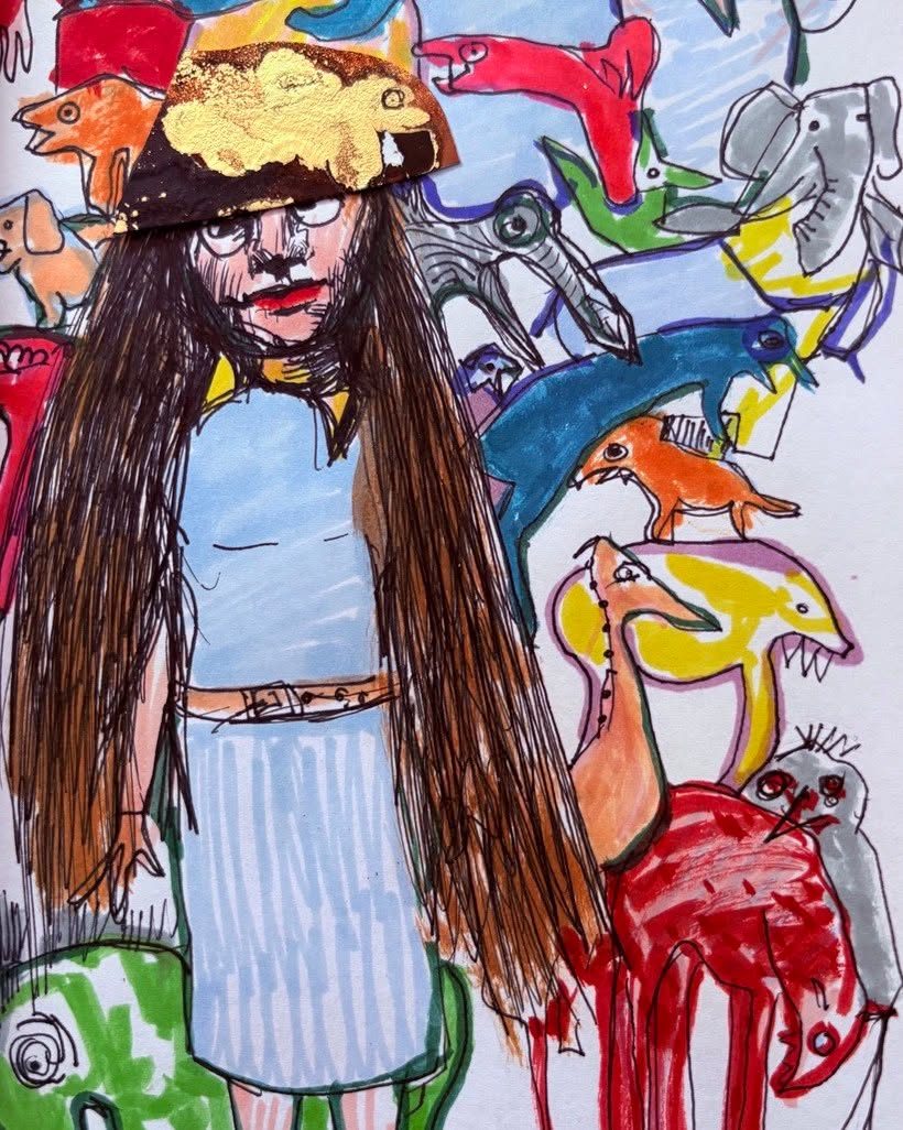 Drawing No. 2,597, 'Lorna always felt a little different, having scrambled eggs for brains.', posted JUN 2, 2026
