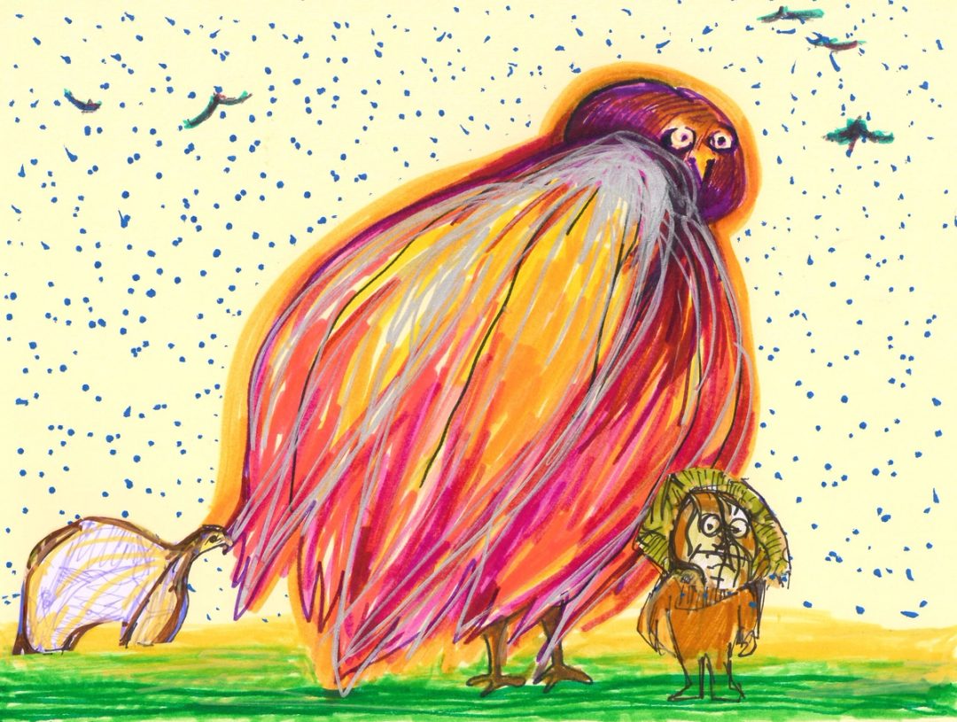 Drawing No. 1,500, 'A Lot of Birds', posted AUG 25, 2023