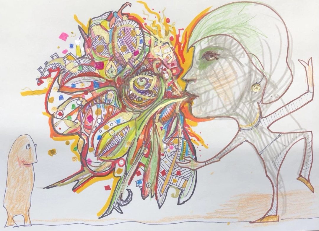 Drawing No. 746, 'As usual, Jorie did virtually all the talking.', posted AUG 21, 2021
