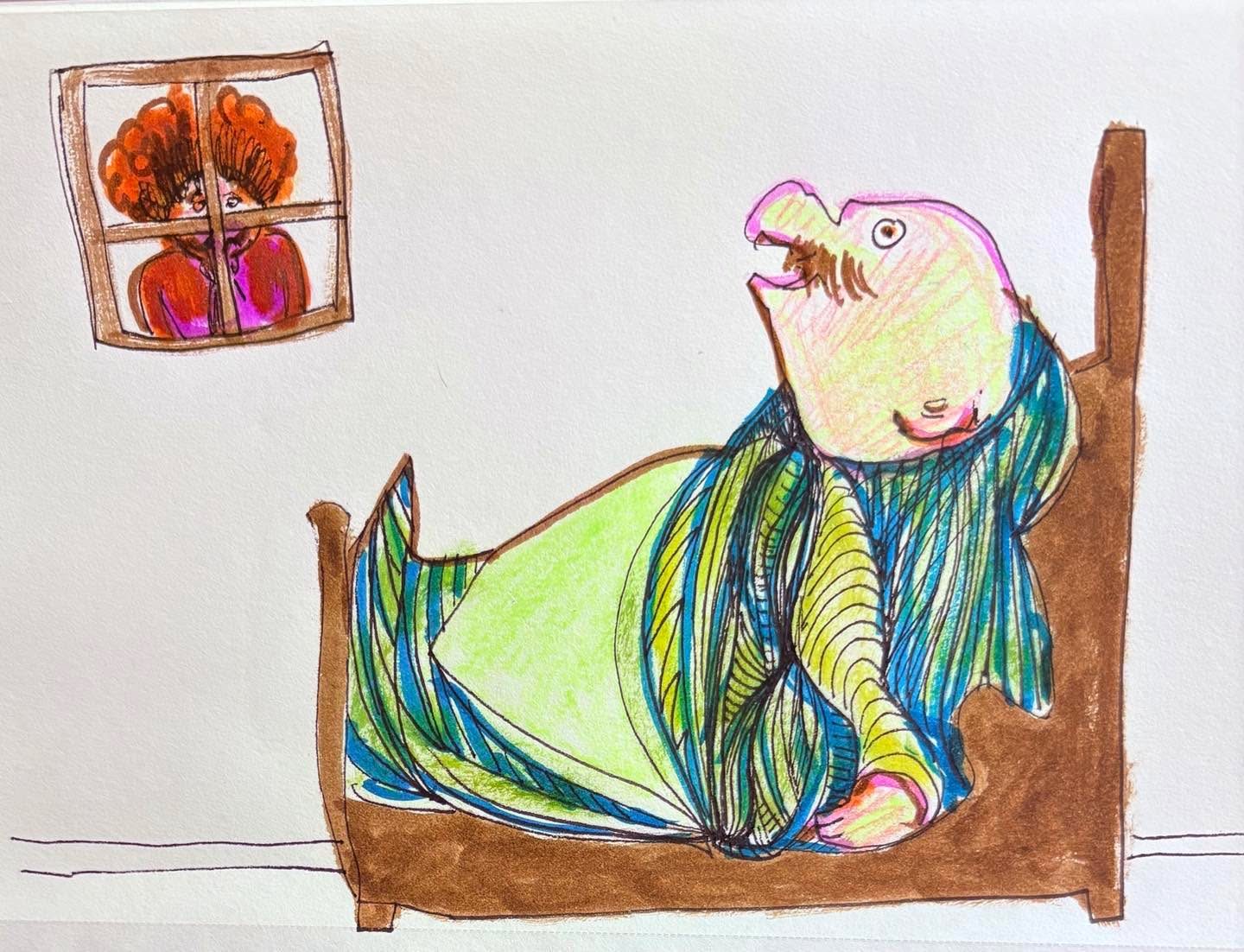 Drawing No. 2,217, 'Pingry had never lost sight of his third grade sweetie.', posted JUN 27, 2025
