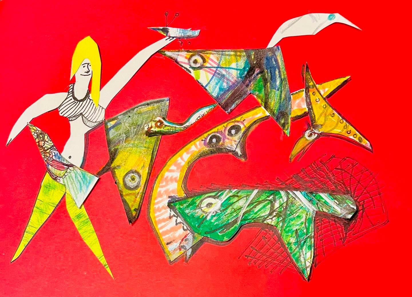 Drawing No. 1,881, 'The Smallfry Synchronized Swim Club was dreaming about the L.A. Olympics.', posted AUG 17, 2024