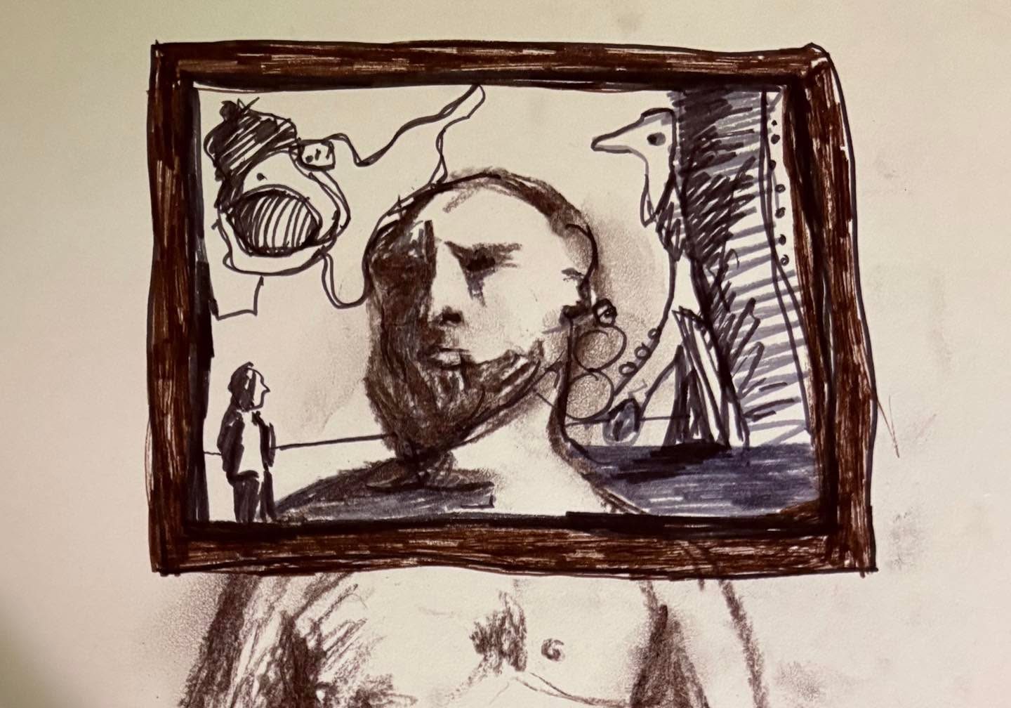 Drawing No. 2,390, 'Kirkbright always had to put himself in the picture.', posted DEC 7, 2025