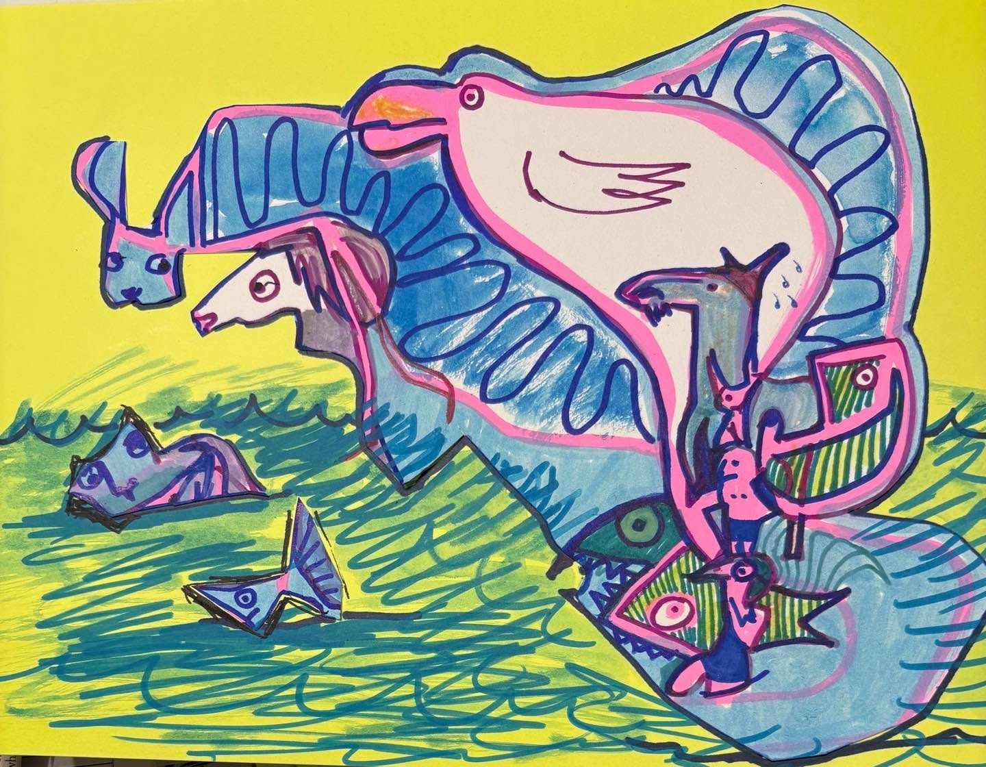 Drawing No. 2,333, 'The Stratton-Woodstock freestyle swim race ended in a photo finish.', posted OCT 15, 2025