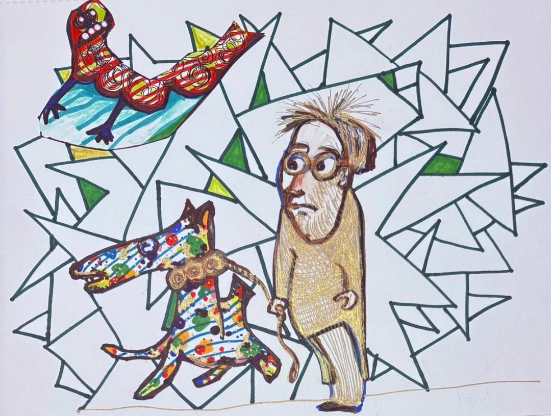 Drawing No. 2,319, 'Crake couldn't remember whether the new disease bugs were bad for dogs or people.', posted SEP 30, 2025