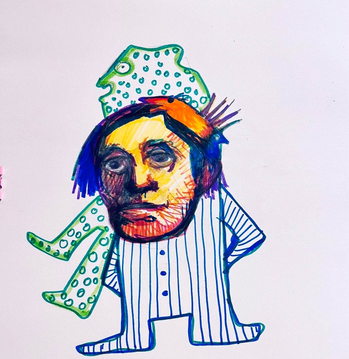 Drawing No. 1,724, 'Froggy's roommates couldn't take the snoring.', posted MAR 24, 2024