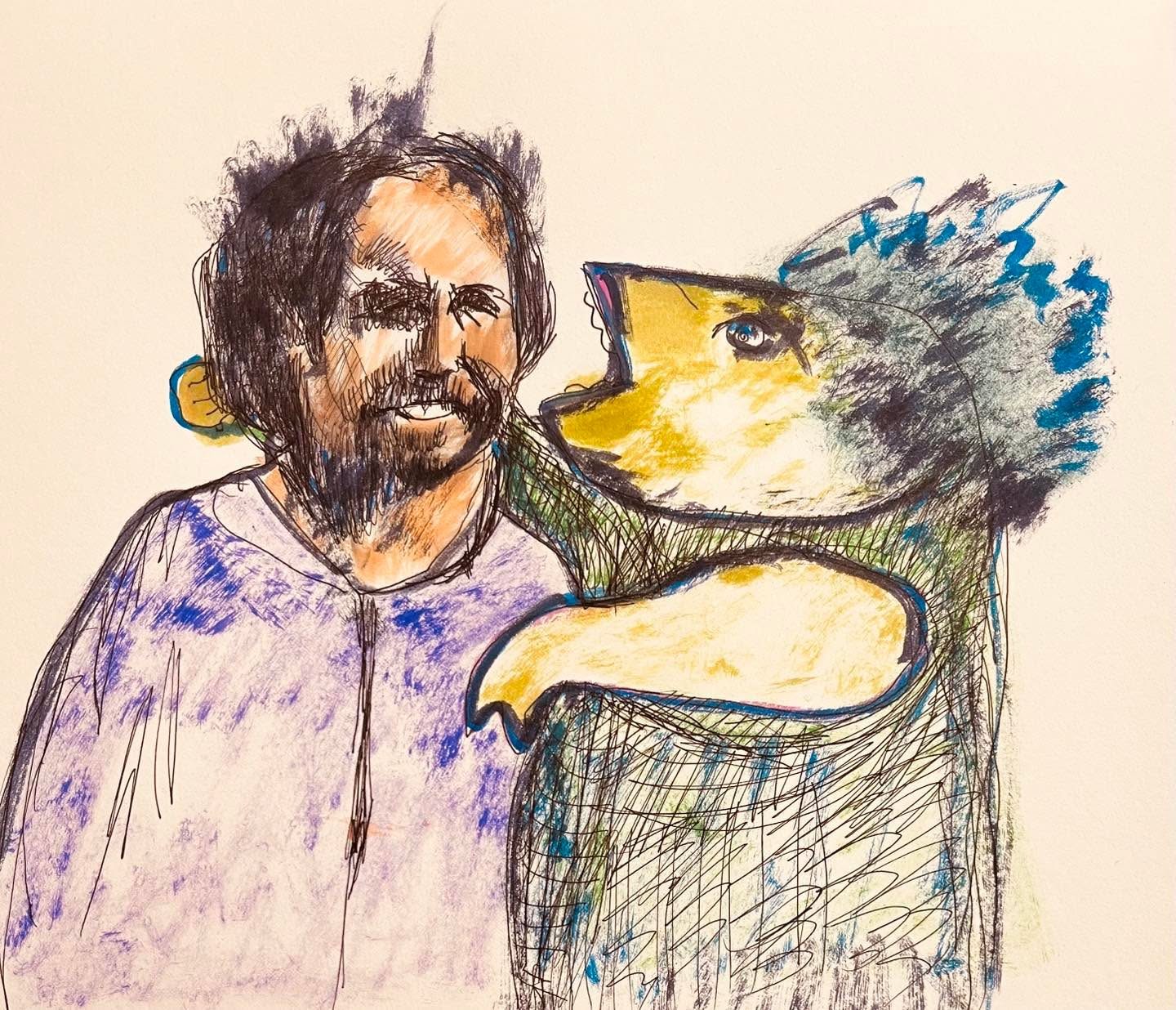Drawing No. 2,044, 'Aunt Lulu was the go-to when Renfrew needed a pep talk.', posted JAN 18, 2025