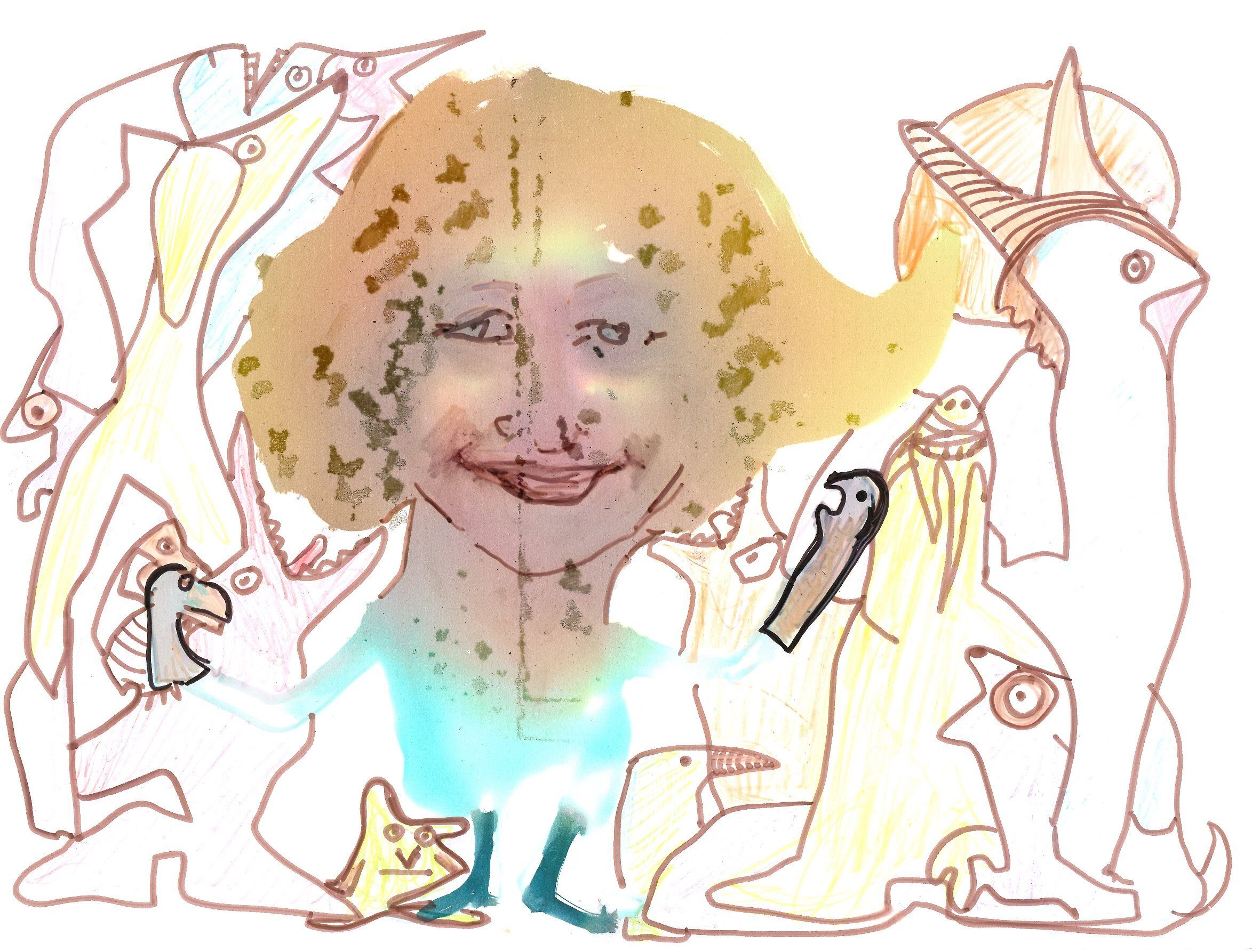 Drawing No. 1,305, 'Oatmeal Cookie Girl', posted FEB 15, 2023