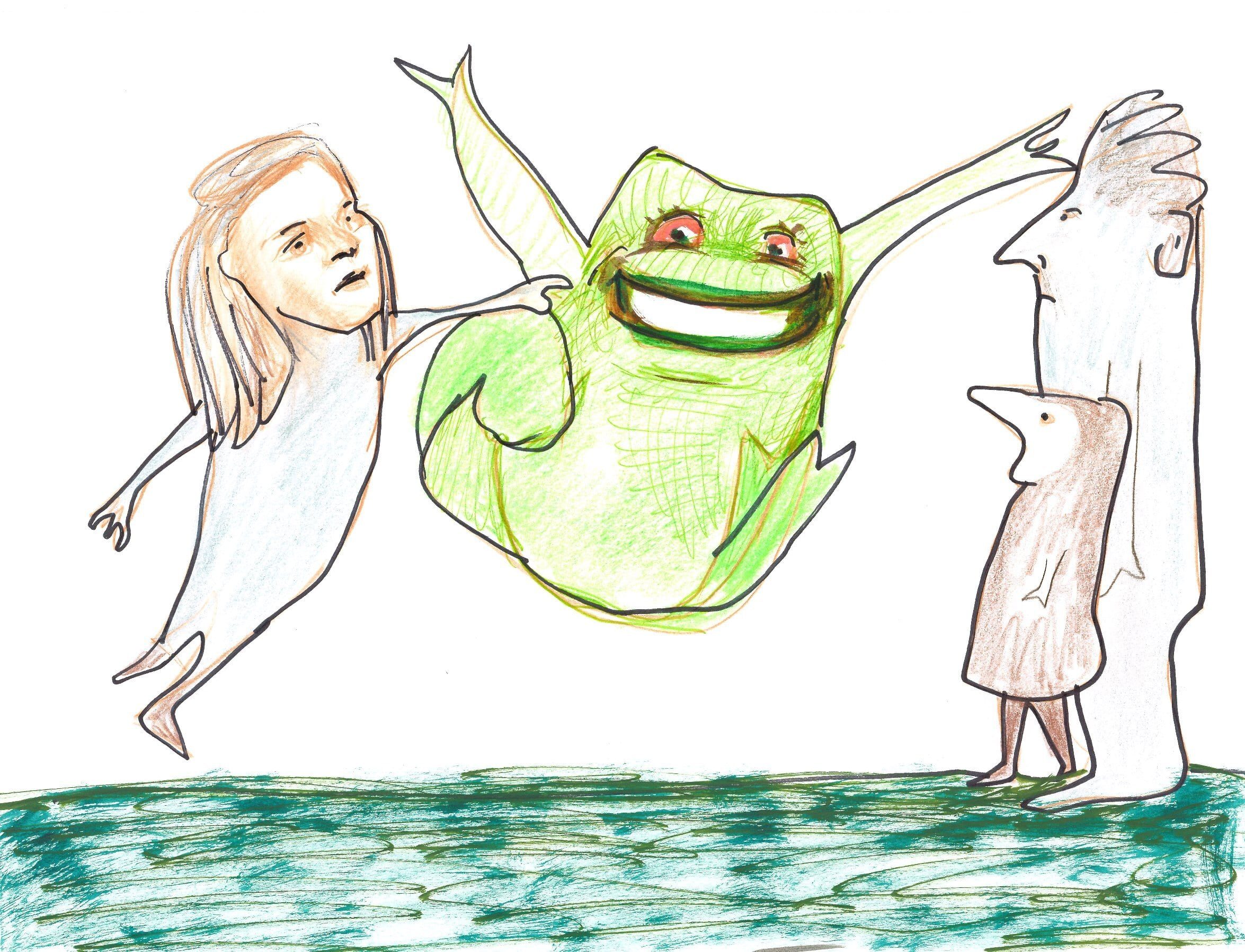 Drawing No. 1,045, 'Happy Froggy', posted JUN 6, 2022