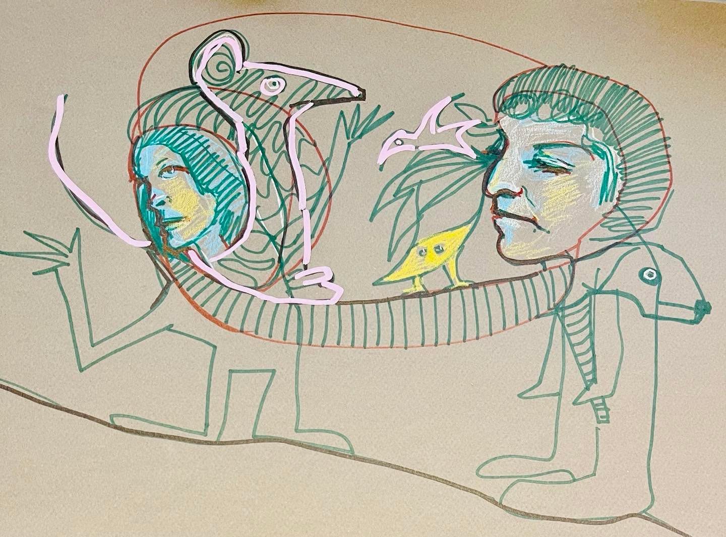 Drawing No. 1,380, 'There were certain things the Russell's never talked about.', posted MAY 1, 2023