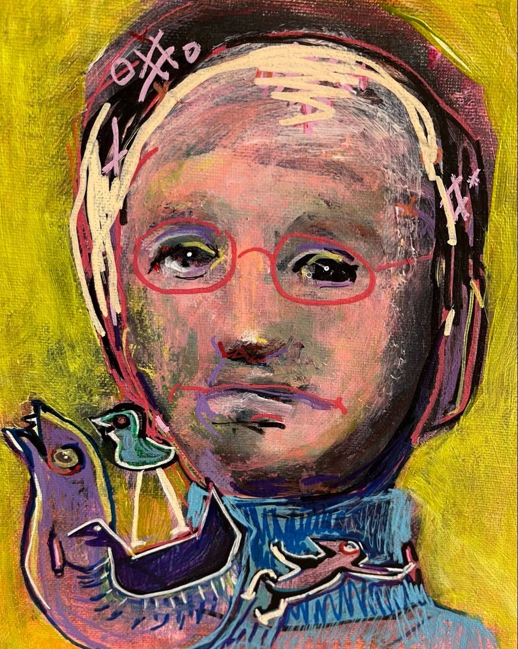 Drawing No. 1,004, 'It wasn’t the first time the kids had drawn on Sherwin’s face.', posted APR 27, 2022