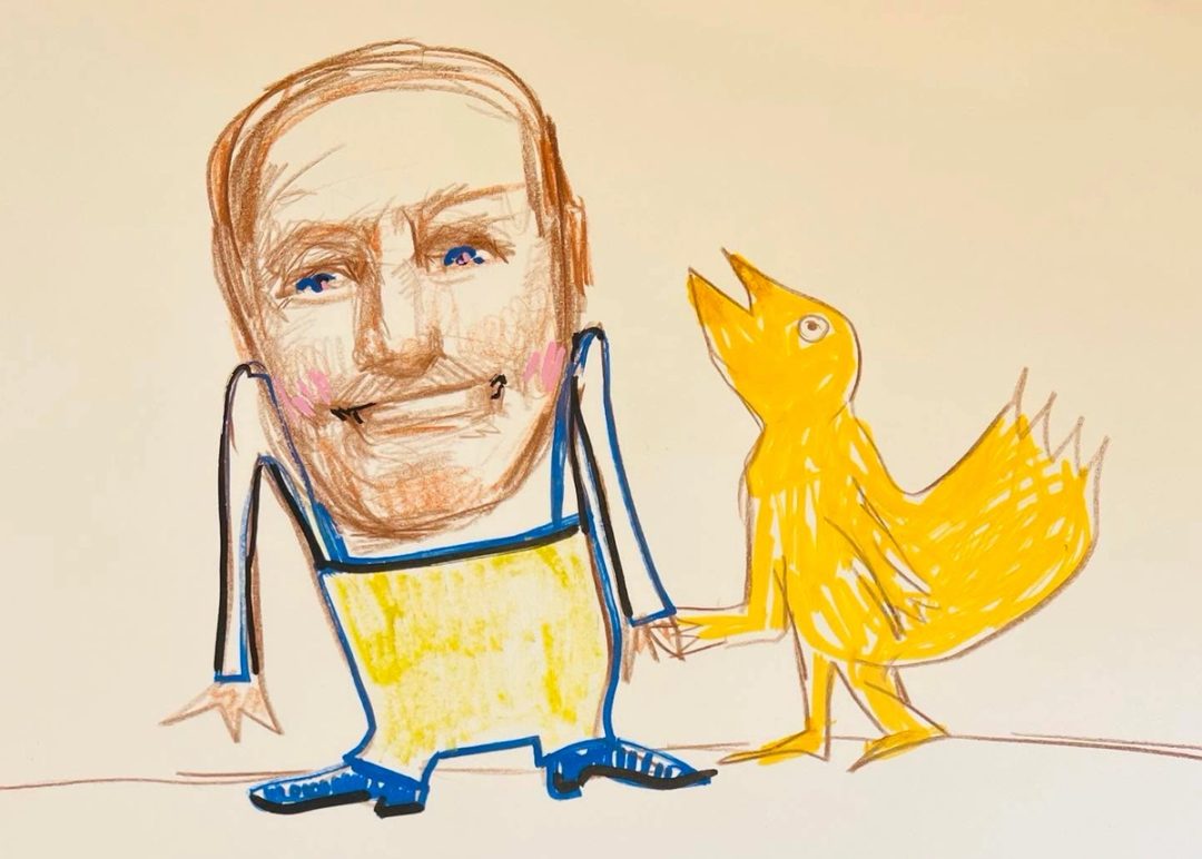 Drawing No. 1,121, 'Lange was always with a cute chick.', posted AUG 20, 2022