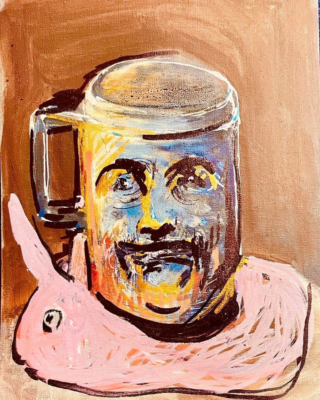 Drawing No. 1,599, 'Left behind on Thanksgiving, Muggsy sought solace in a bunny slipper.', posted NOV 23, 2023