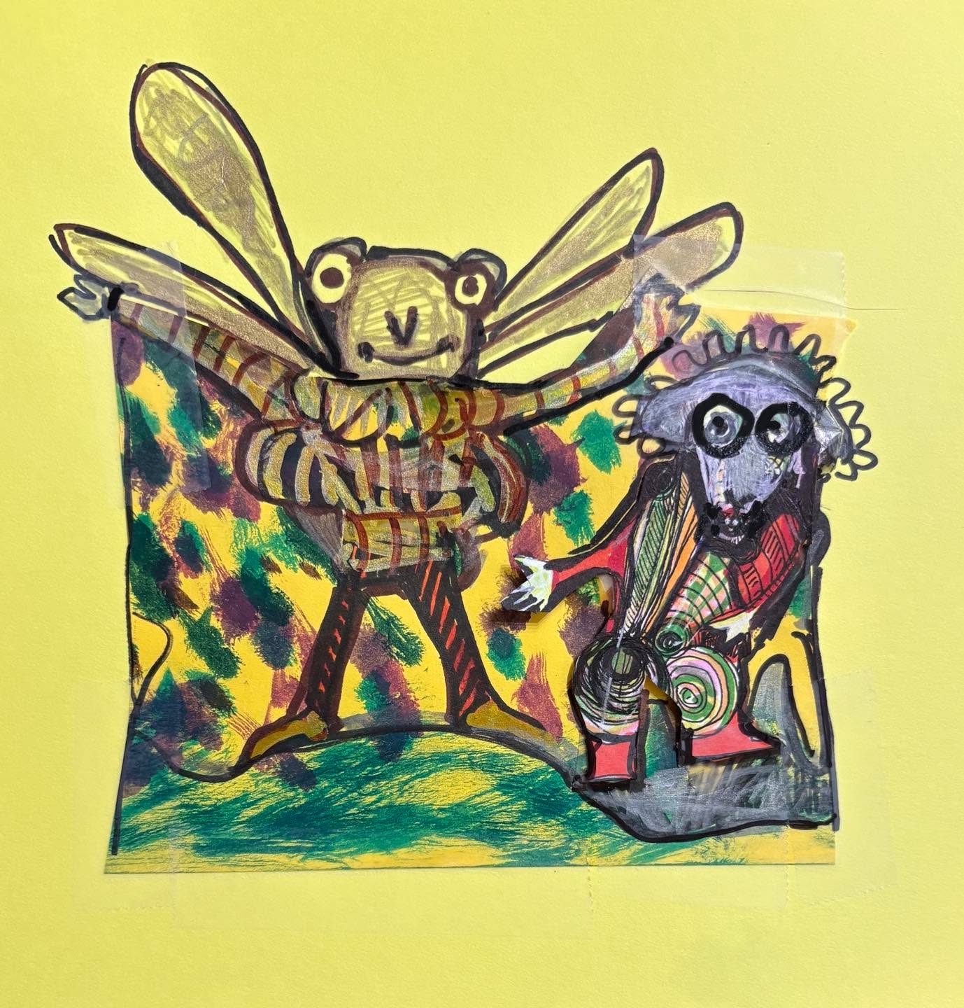 Drawing No. 2,291, 'Ms. Poole was delighted to have a bee student in her class.', posted SEP 3, 2025