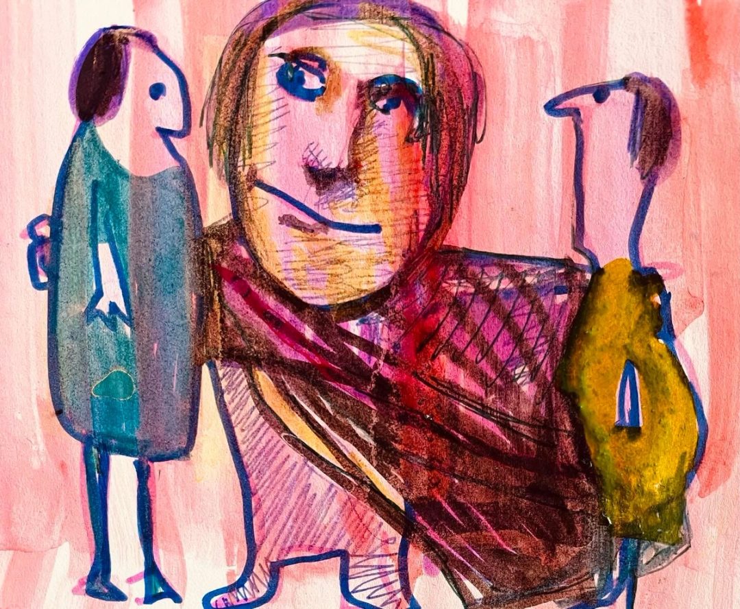 Drawing No. 1,372, 'Despite eager assurances, few members of Margo's hockey team came to the class reunion.', posted APR 23, 2023