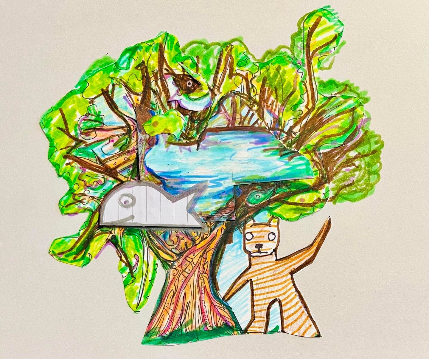 Drawing No. 1,625, 'Firth built Dorian his own treehouse to celebrate the winter solstice.', posted DEC 19, 2023