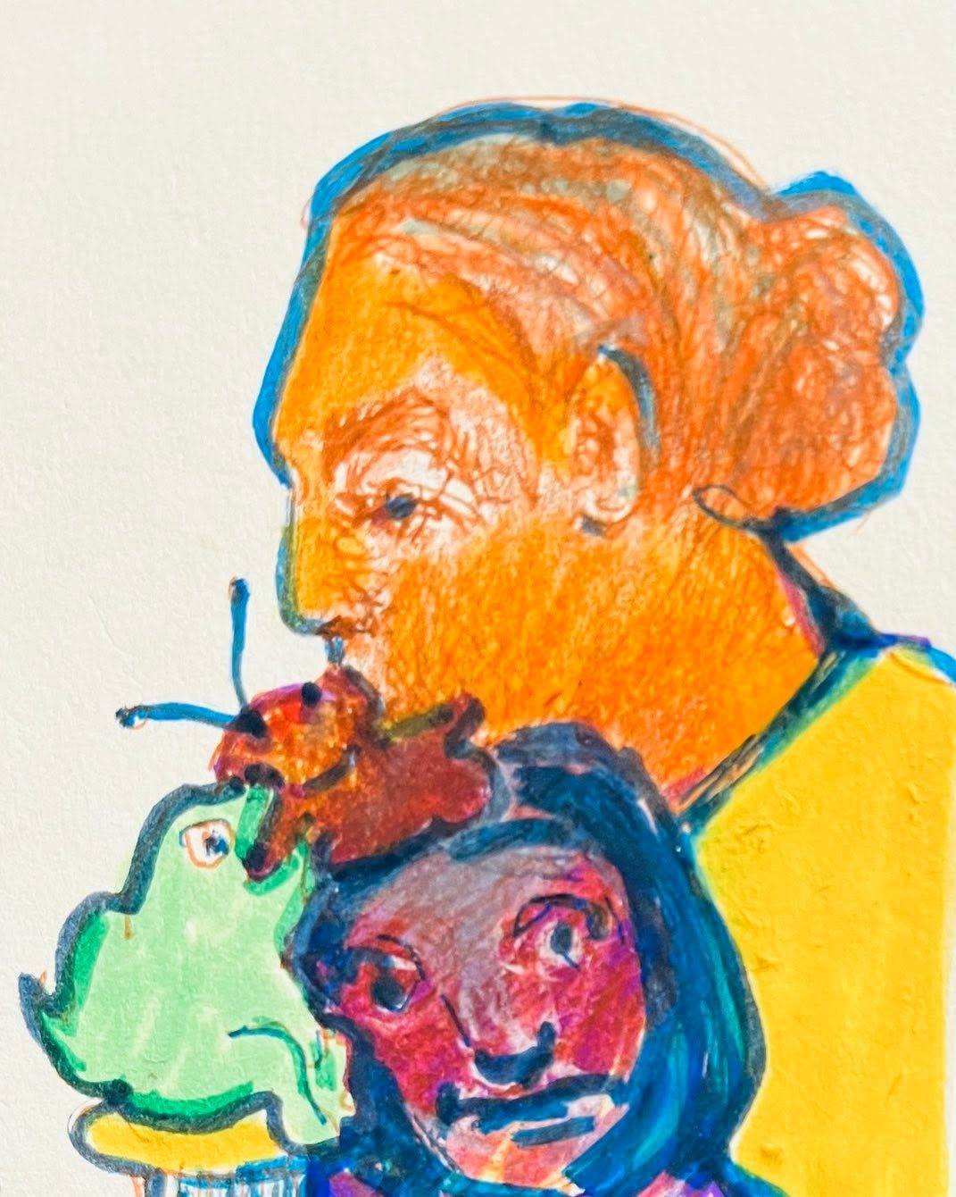 Drawing No. 1,622, 'The kids knew their secret would be safe with gran'motha.', posted DEC 16, 2023