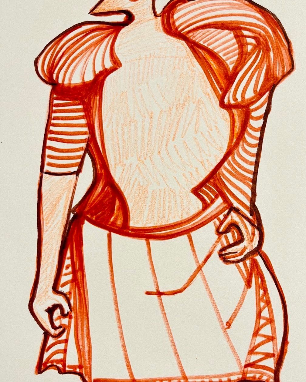 Drawing No. 1,754, 'When it came to poultry fashion design, Yves-Jean was crushing it.', posted APR 19, 2024