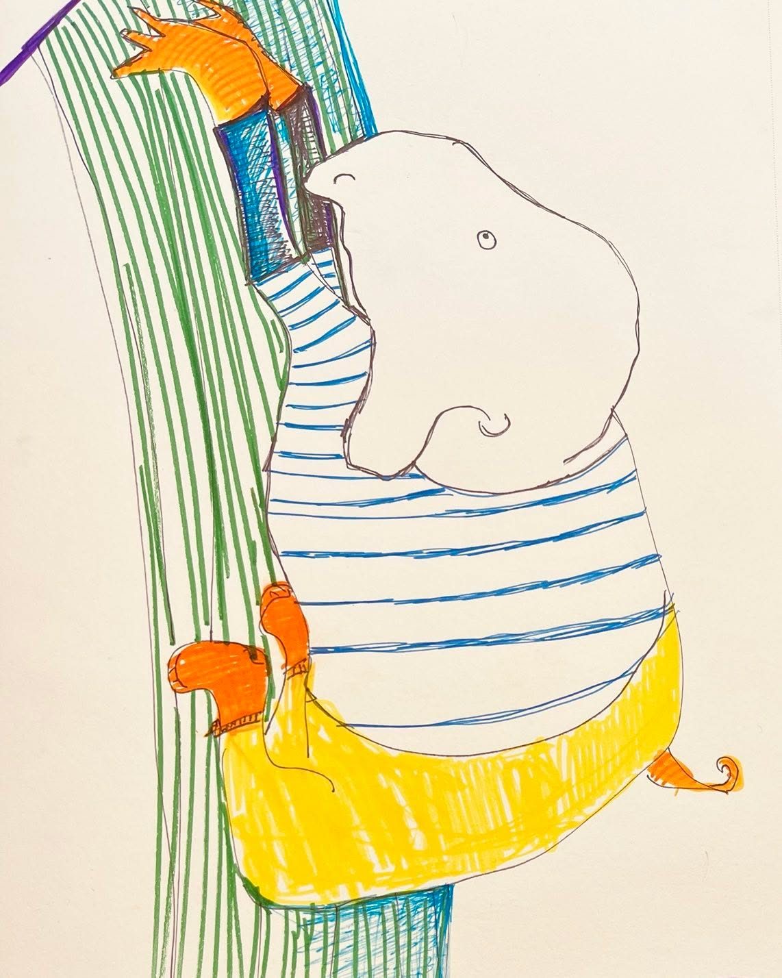 Drawing No. 1,160, 'For Wilson, wall-climbing had become an addiction', posted SEP 28, 2022