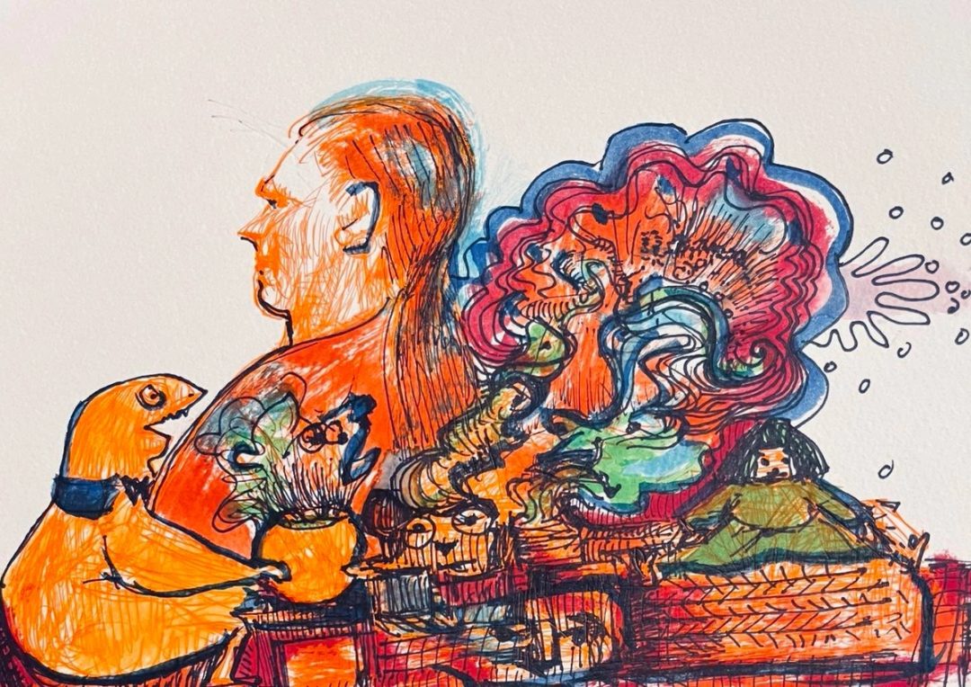 Drawing No. 1,704, 'Prentice suspected things were going on behind his back.', posted MAR 5, 2024