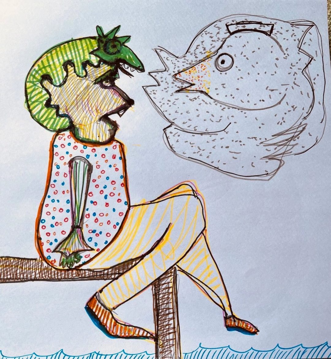 Drawing No. 1,388, 'Migrating birds and sea captains feared Lorelei's ominous, "Come here often, sailor?"', posted MAY 7, 2023