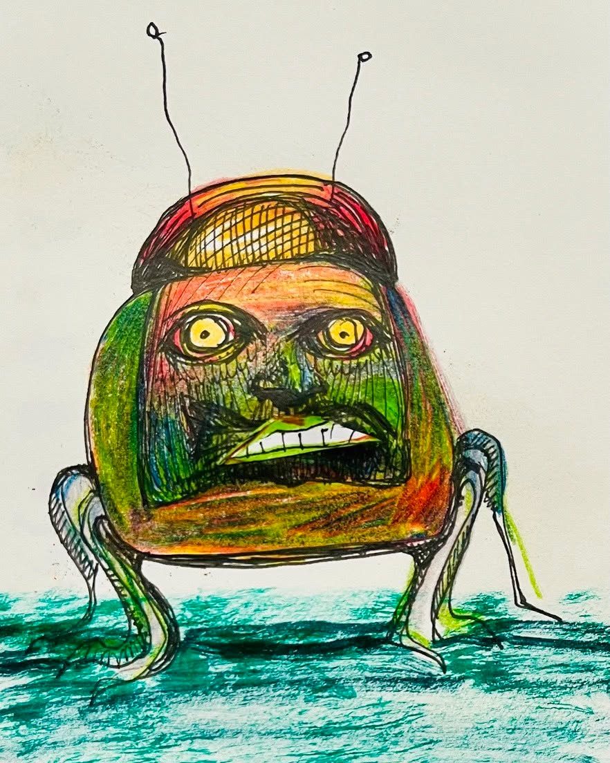 Drawing No. 1,916, 'The Patterson boy was never without his headset.', posted SEP 19, 2024