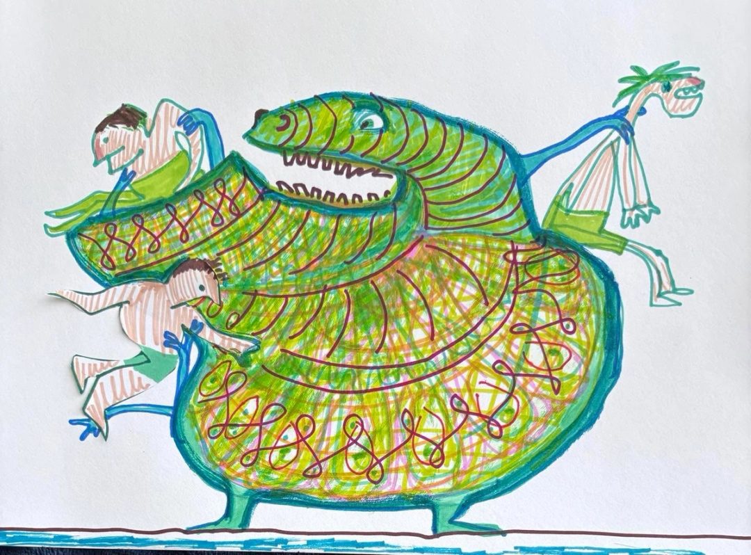 Drawing No. 2,105, 'Aquatherapy was Wickersham's true calling.', posted MAR 22, 2025