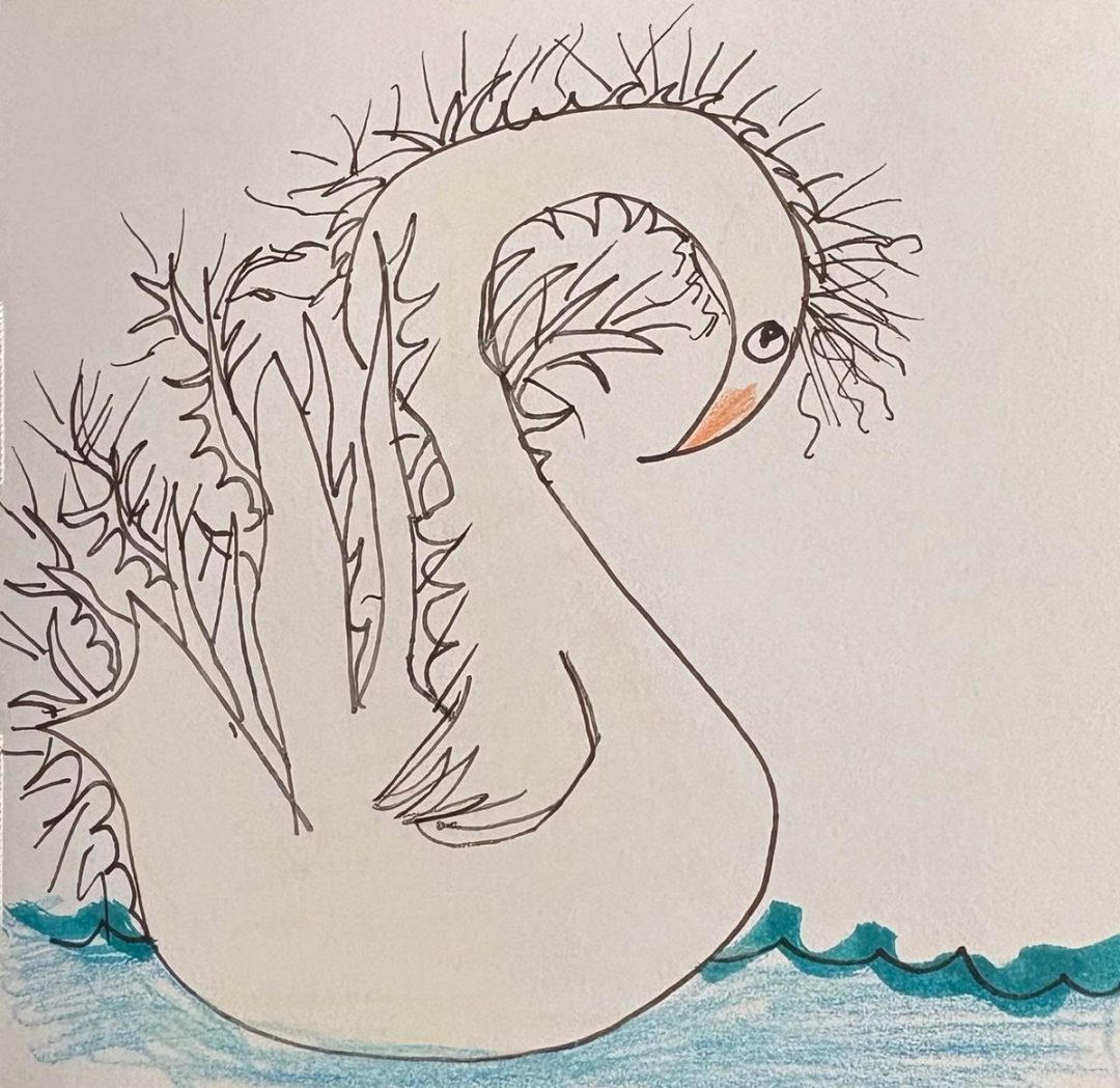 Drawing No. 2,422, 'Swanson was having a bad feather day.', posted JAN 5, 2026