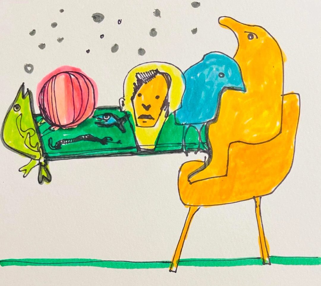 Drawing No. 1,619, 'The Prestons' family dinners were rarely relaxed.', posted DEC 13, 2023