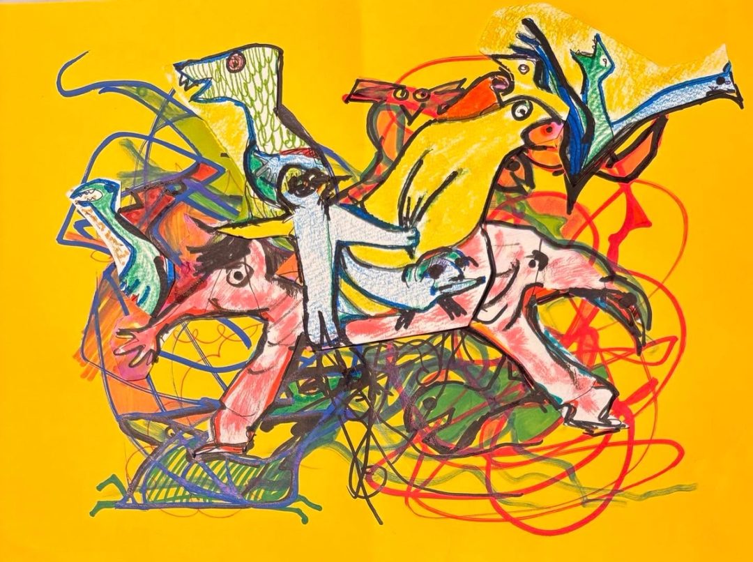 Drawing No. 2,120, 'At Friday dismissal, it was all too easy for Jolyon to get lost in the shuffle.', posted APR 4, 2025