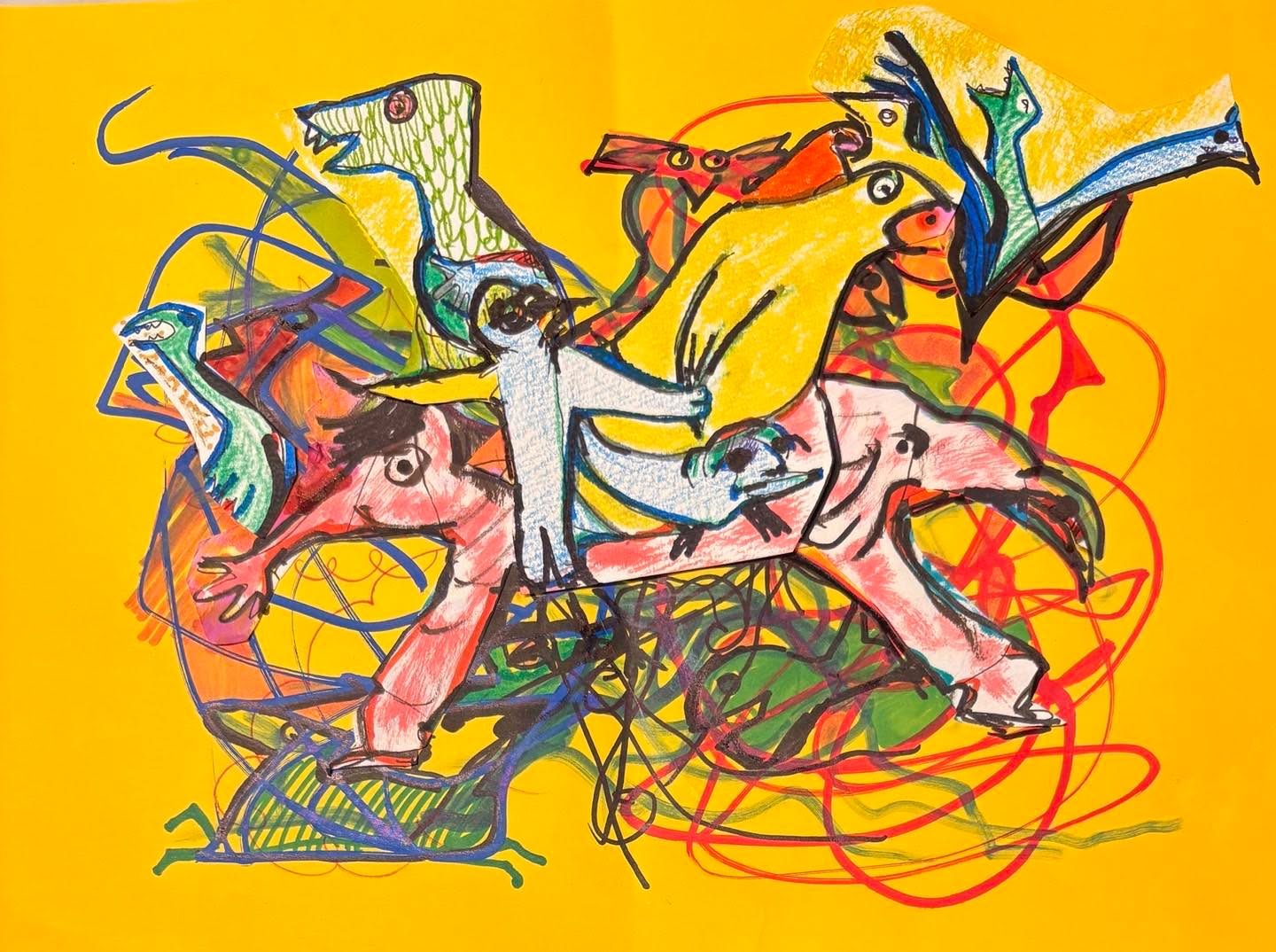 Drawing No. 2,120, 'At Friday dismissal, it was all too easy for Jolyon to get lost in the shuffle.', posted APR 4, 2025