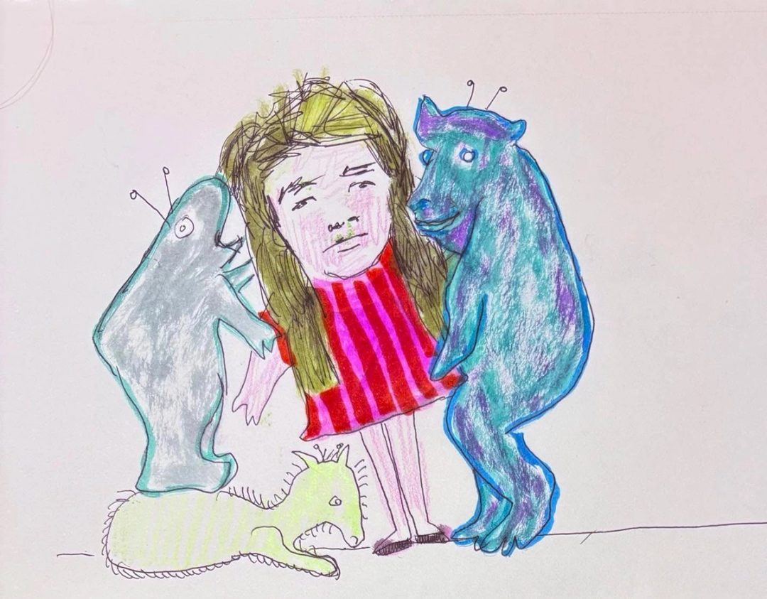 Drawing No. 2,180, 'Tessie froze in front of every camera.', posted MAY 26, 2025